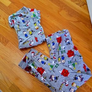 Charlie brown christmas matching pj set